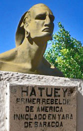 Hatuey face � la cath�drale � sogestour �]� Hatuey, premier internationaliste cubain (�Premier rebelle d'Am�rique�)